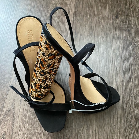 Schutz for Anthropologie - Adneia Leopard Print Heels - Picture 13 of 14